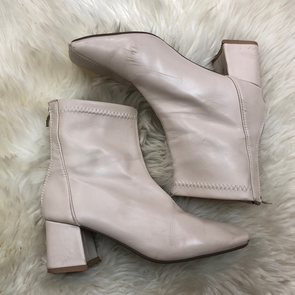 SOLD! Powder Pink Ankle Go-Go Boots